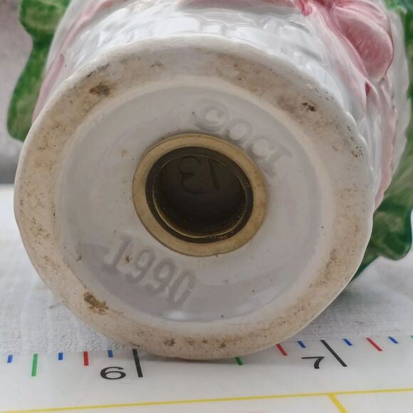 Vintage  COCI 1990 Hyacinth Salt & Pepper Shakers Floral Ceramic Kitchen Decor - Picture 6 of 6